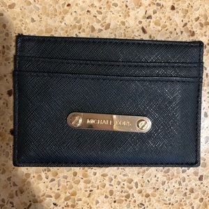 Michael Kors Black Leather Card Case